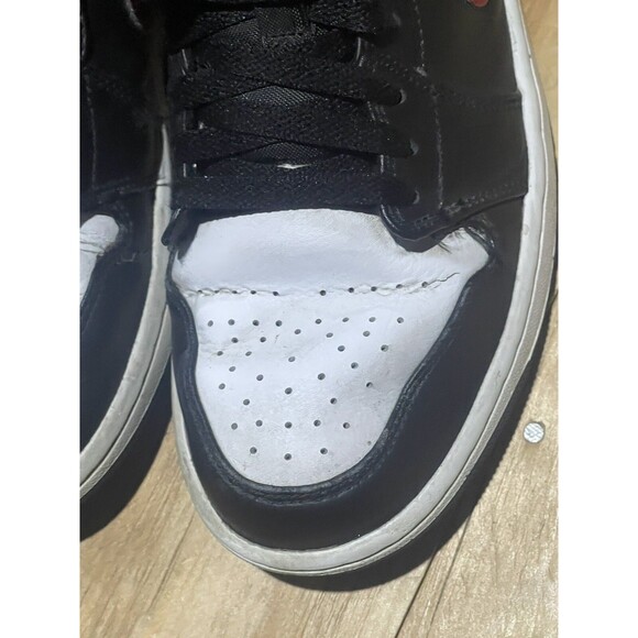 Nike Air Jordan 1 Low Black/Fire Red White 553558-063 Men 8